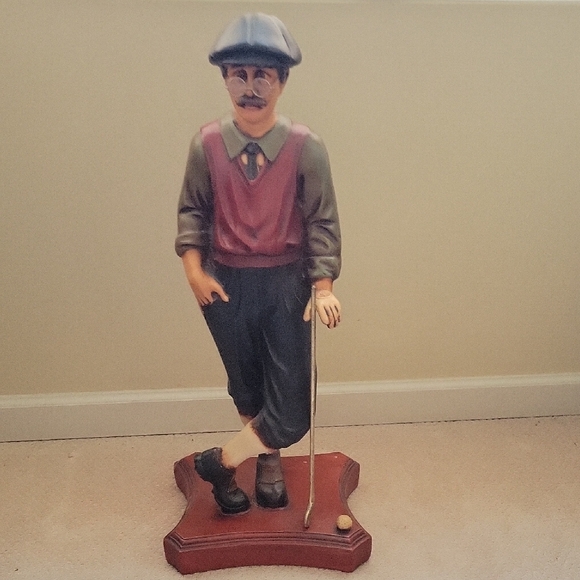 Vintage Golfer Figurine with Cane